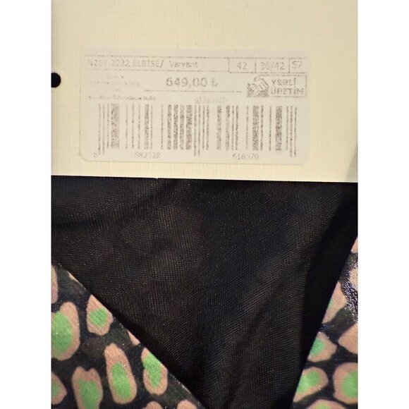 NWT NOCTURNE Dress Mini‎ Wrap Black Print Size XL - Picture 15 of 16